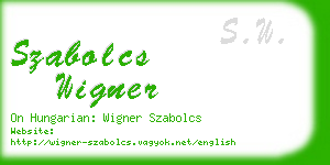szabolcs wigner business card